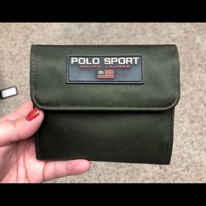 Olive Green Polo Sport Ralph Lauren wallet.